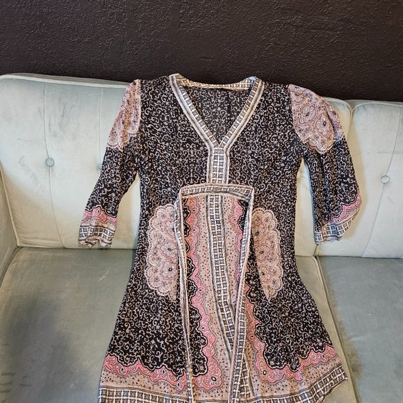 Bohemian Style Mini Dress - Picture 1 of 3